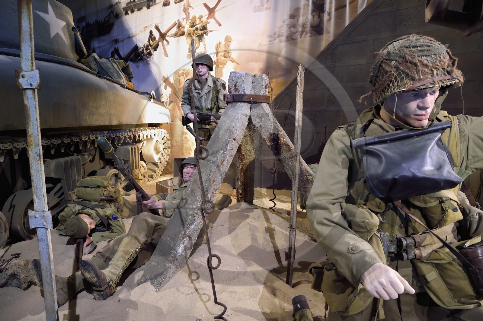 France, Calvados (14), Colleville-sur-Mer, Overlord-Museum, Normandy 44, collection américaine à l'intérieur du musée