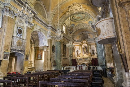 France, Alpes-Maritimes, the hilltop village of Eze, Baroque Church of Our Lady of the Assumption (18th century)