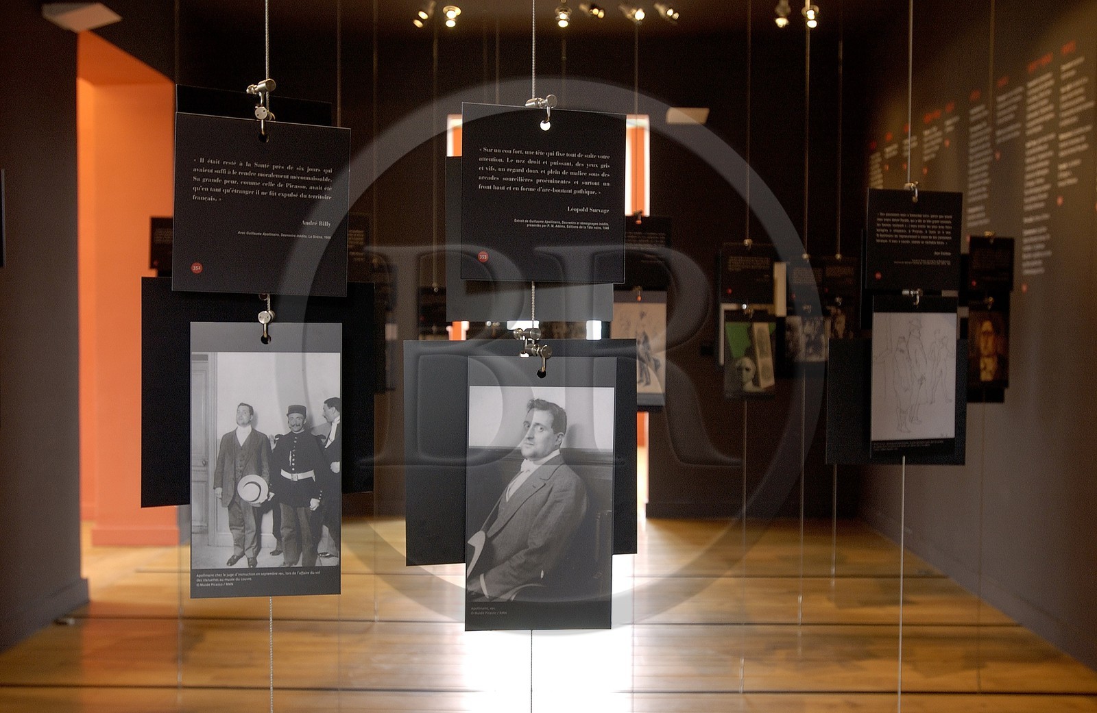 Belgique, Wallonie, province de Liège, Stavelot, musée de l' abbaye (Spa-Francorchamps), salle dédiée à Guillaume Apollinaire