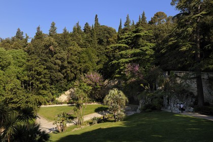France, Gard, Nimes,  the Jardins de la Fontaine (fountain gardens)