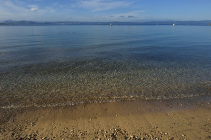 France, Var (83), Iles d'Hyères, parc national de Port Cros, Ile de Porquerolles, plage de la Courtade