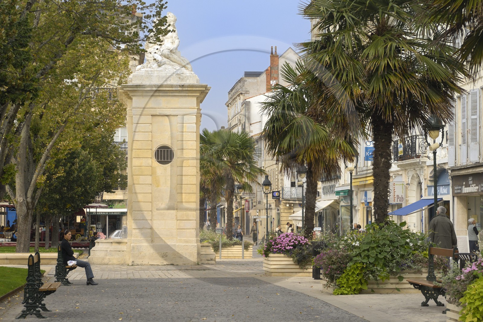 France, Charente-Maritime (17), Rochefort, la place Colbert