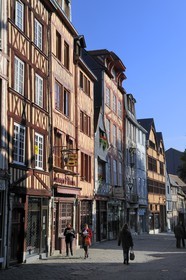 France, Seine Maritime, Rouen, the medieval street Martainville beside the St Maclou church