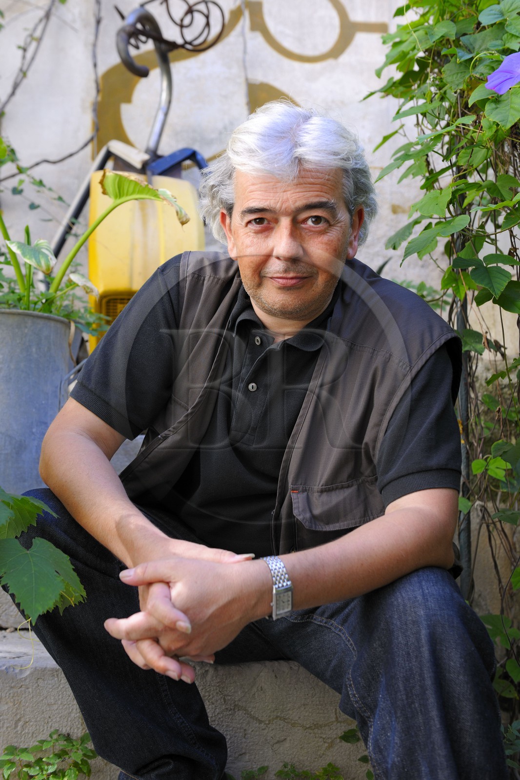 France, Hérault (34), Sète, Hervé Di Rosa artiste peintre et co-fondateur du M.I.A.M (Musée international des arts modestes)