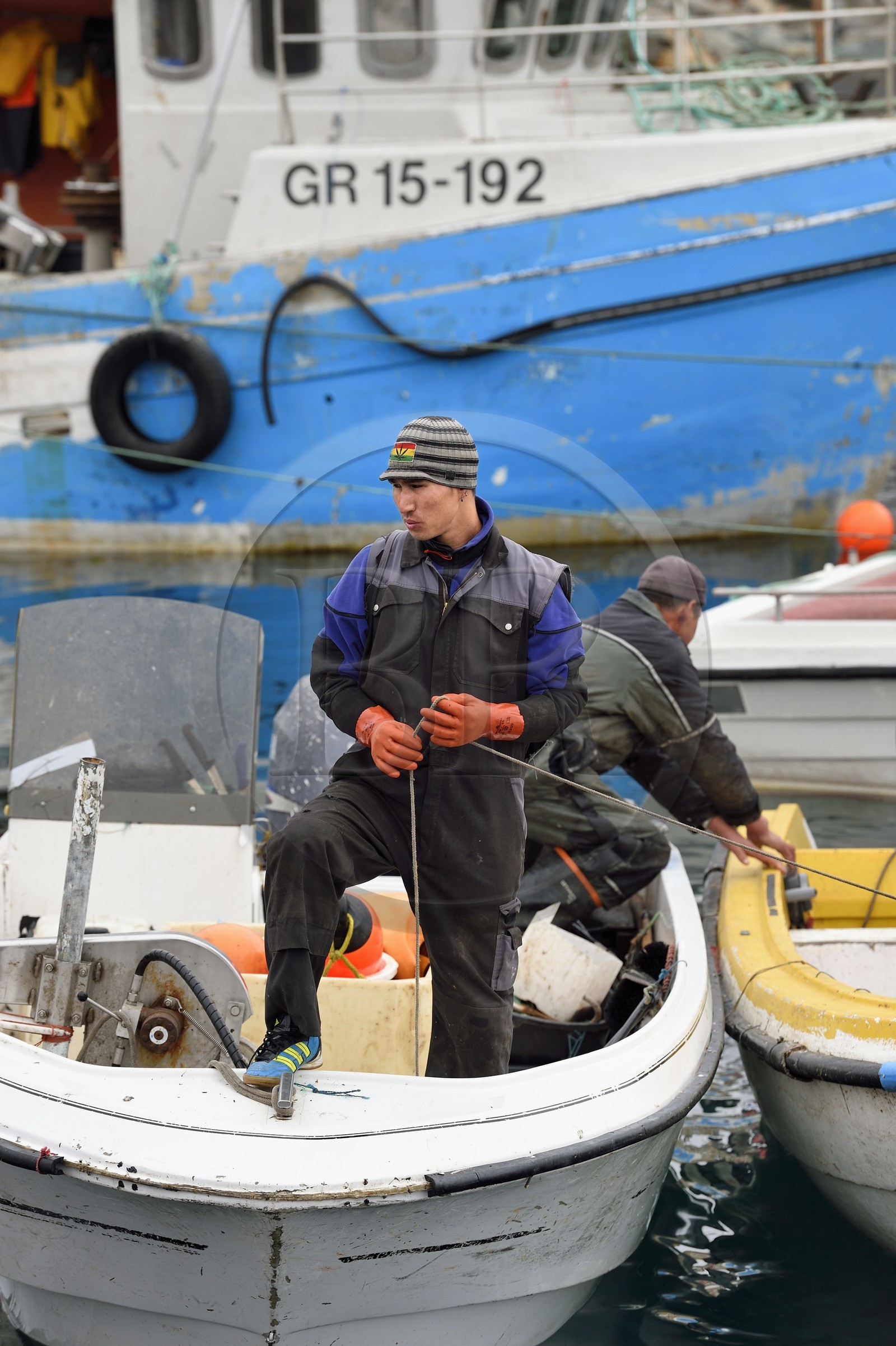 Groenland, cote ouest, baie de Baffin, le port de la ville de Uummannaq