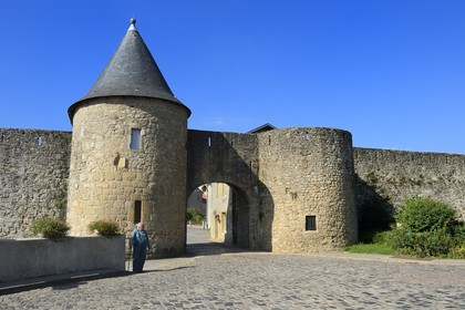 France, Moselle, Rodemack, labelled Les Plus Beaux Villages de France (The Most Beautiful Villages of France), porte de Sierck (Sierck gate)