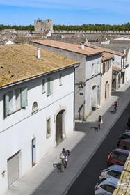 France, Gard, Aigues Mortes, the old town from the ramparts