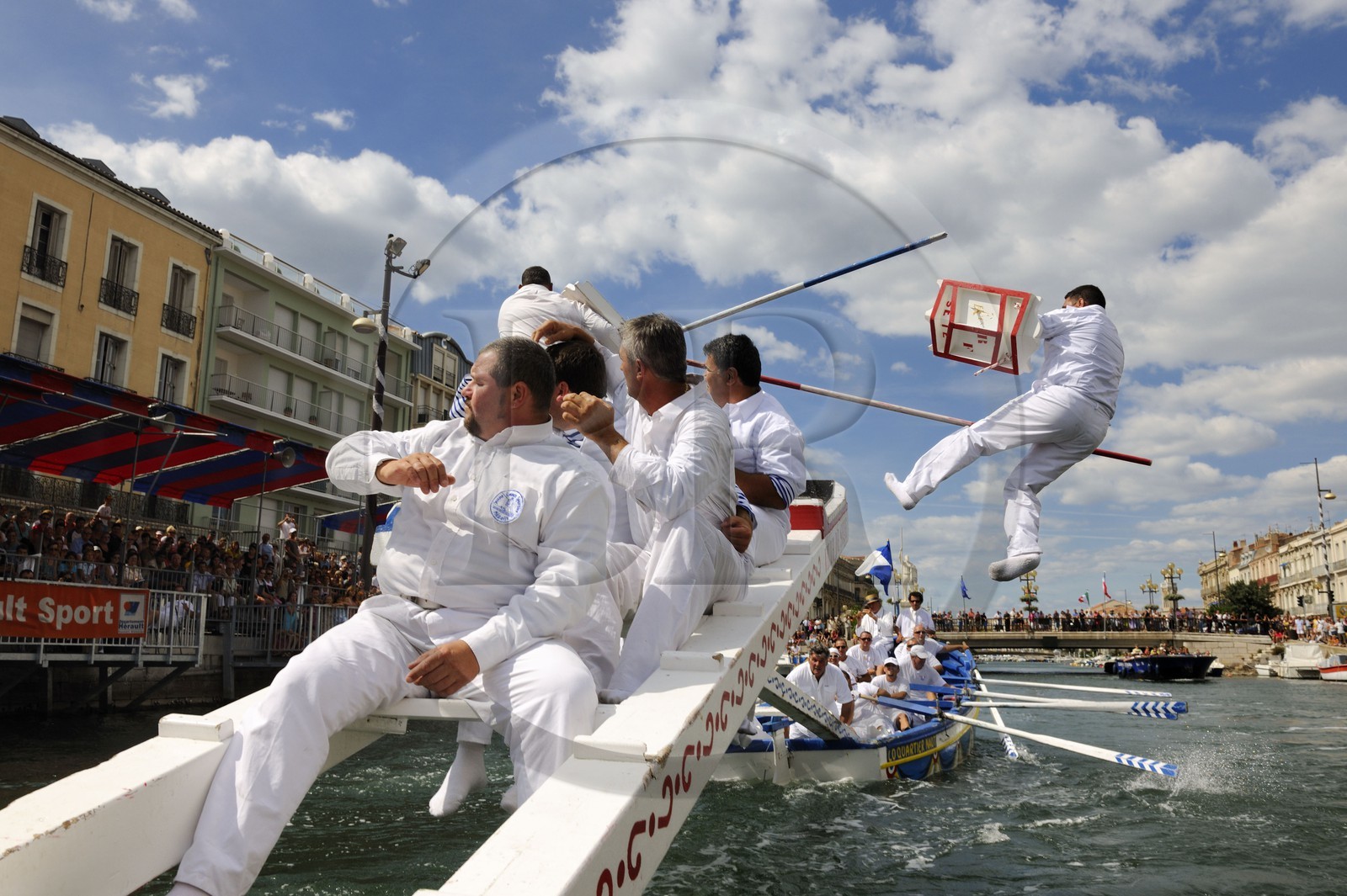 France, Hérault (34), Sète, canal Royal, fête de la Saint Louis, joutes sètoises