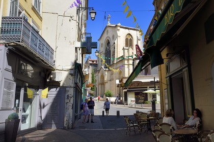 France, Var, Draguignan, St. Michael's Church in Old Town, rue Cisson