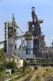 France, Moselle (57), Vallée de la Fensch, Hayange, usine sidérurgique, les derniers Hauts-fourneaux (dit de Florange) du groupe ArcelorMittal