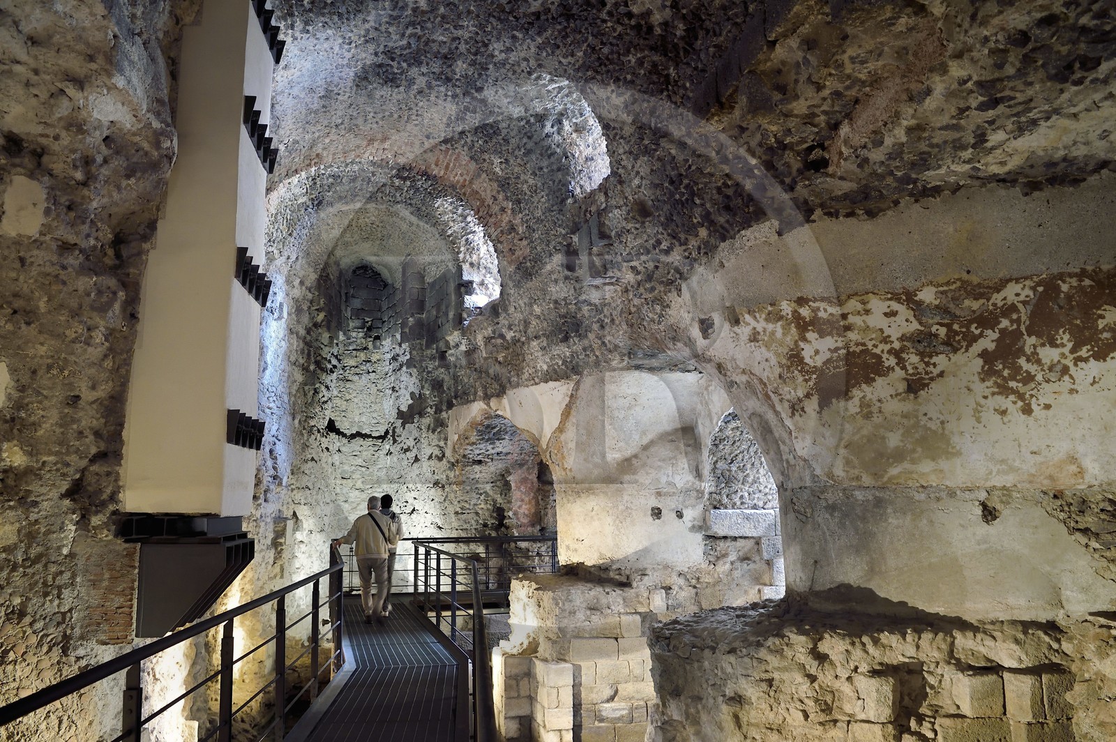 Italie, Sicile, Catane, ville baroque classée au Patrimoine Mondial de l'UNESCO, le théatre romain, le paradoi