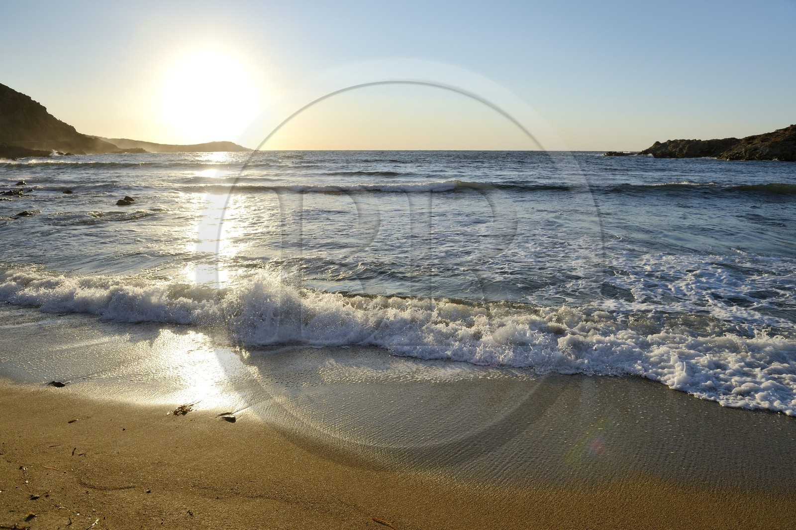 France, Haute-Corse (2B), Balagne, plage à L'Ile Rousse
