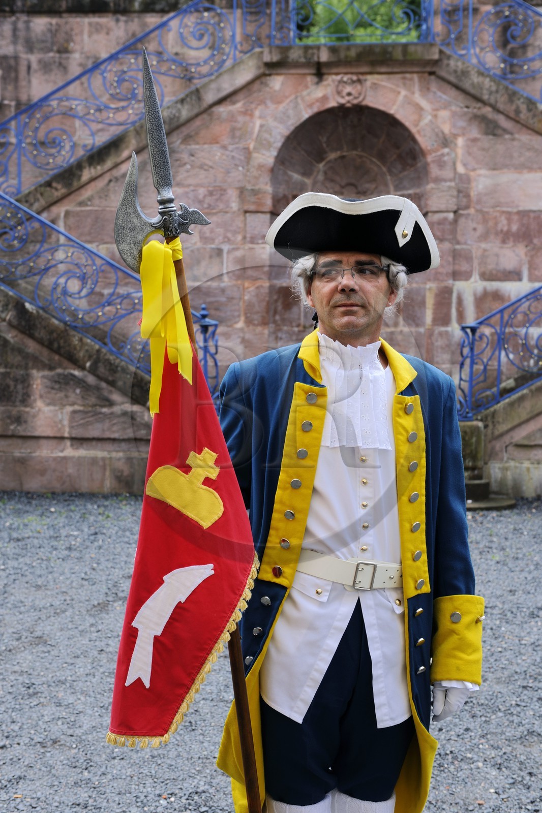 France, Vosges (88), Senones, capitale de l’ex-Principauté de Salm-Salm rattachée à la France en 1793, la relève de la Garde