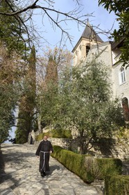 Croatia, Dalmatia, Krka National Park, the Visovac Franciscan Monastery, the church