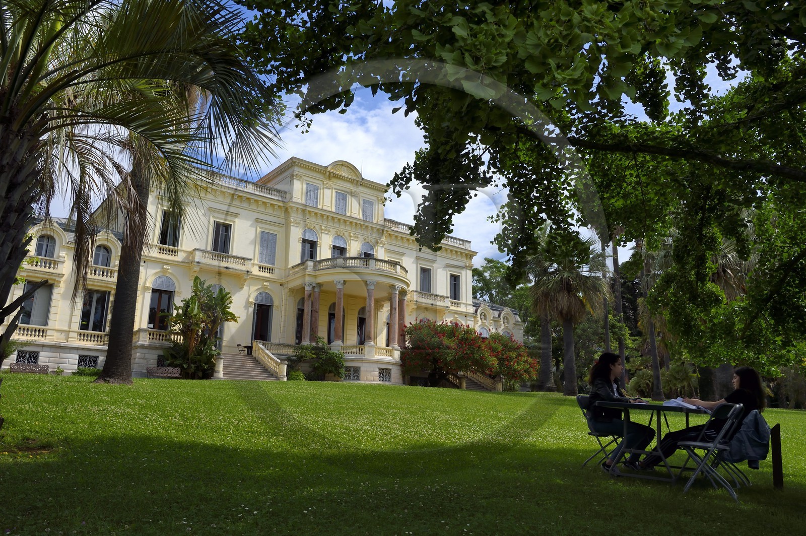 France, Alpes-Maritimes (06), Cannes, le parc de la médiathèque Noailles dans la Villa Rothschild construite en 1881