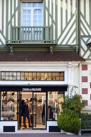 France, Calvados, Pays d'Auge, Deauville, Zadig & Voltaire luxury store under the Normandy Barriere Hotel