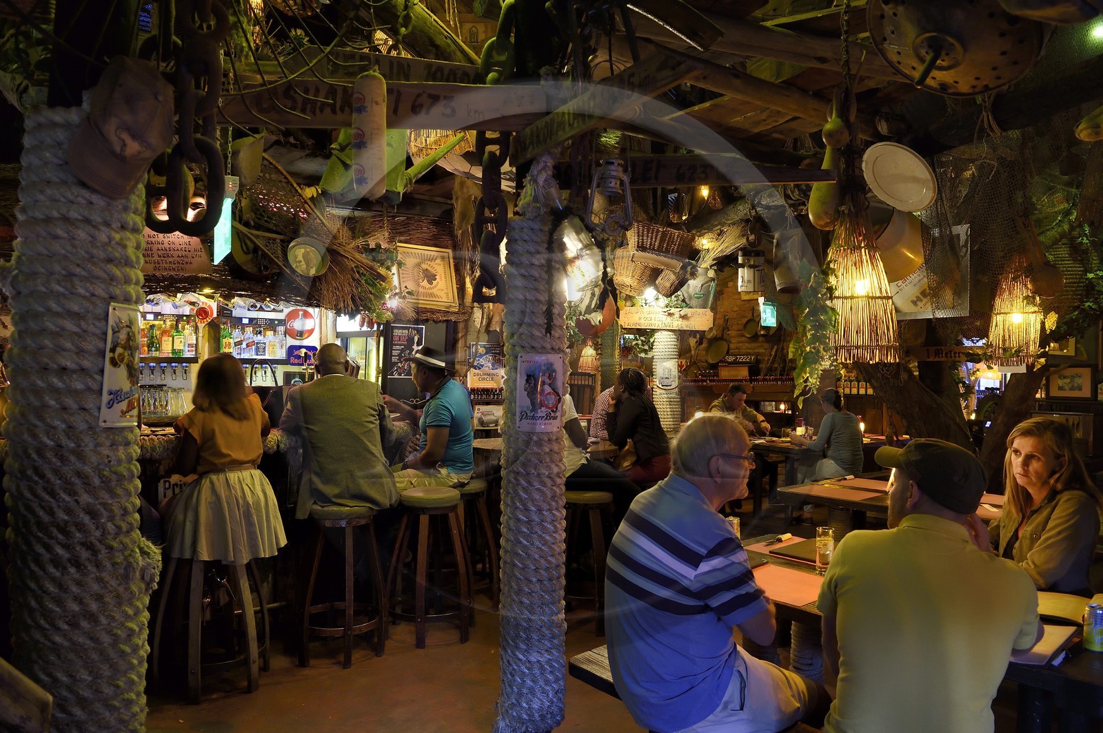 Namibie, région de Khomas, Windhoek, le restaurant Joe's Beerhouse