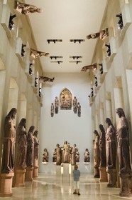 Allemagne, Bade-Wurtemberg, Fribourg en Brisgau, musée des Augustins (Augustinermuseum), statues originales de la cathédrale (Munster)