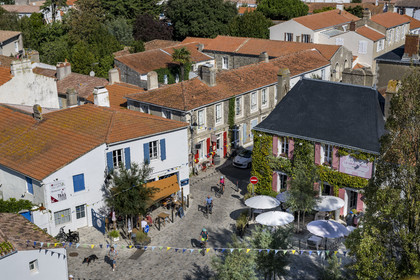 France, Vendée (85), Ile de Noirmoutier, Noirmoutier-en-l'Ile, le quartier au pied du chateau médiéval