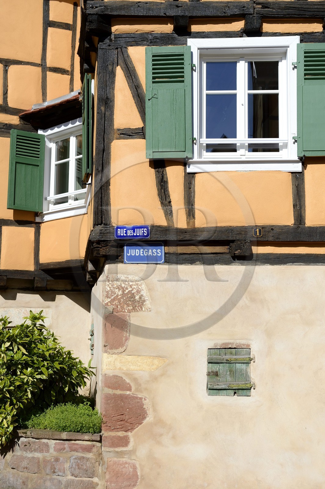 France, Bas-Rhin (67), Bouxwiller, la rue des Juifs (Judegass en alsacien)