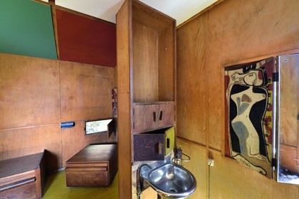 France, Alpes Maritimes, Roquebrune Cap Martin, architectural work of Le Corbusier, listed as World Heritage by UNESCO, Cap Martin, Cabanon (Shed) by Le Corbusier built in 1952 (Authorization request necessary before publication)