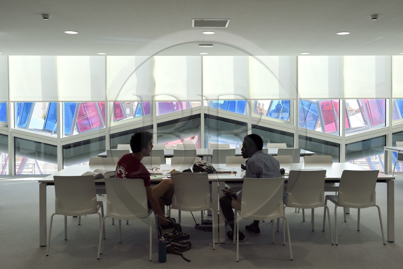 France, Meurthe et Moselle (54), Nancy, le campus ARTEM (Art, Technologie, Management), la médiathèque