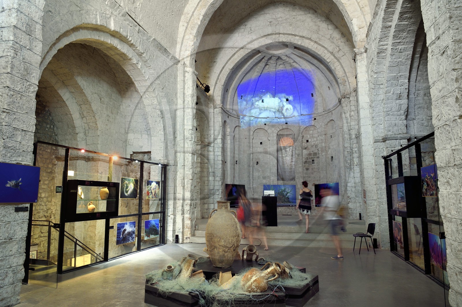 France, Var (83), Saint-Raphaël, l'église sant rafeu dite des Templiers nommée aussi église Saint-Pierre dans la vieille ville, aujourd'hui musée archéologique