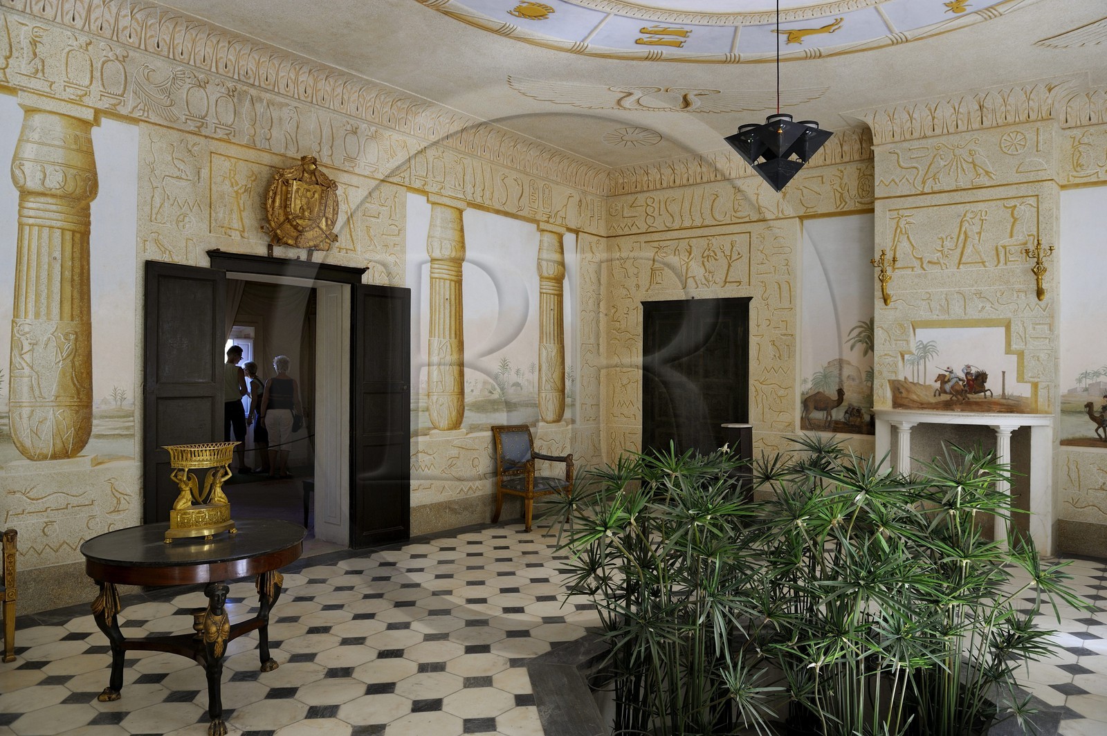 Italy, Tuscany, Elba Island, San Martino, the Villa Napoleonica bought by Napoleon 1st during his exile, the apartments of the villa of the Emperor, Egyptian lounge