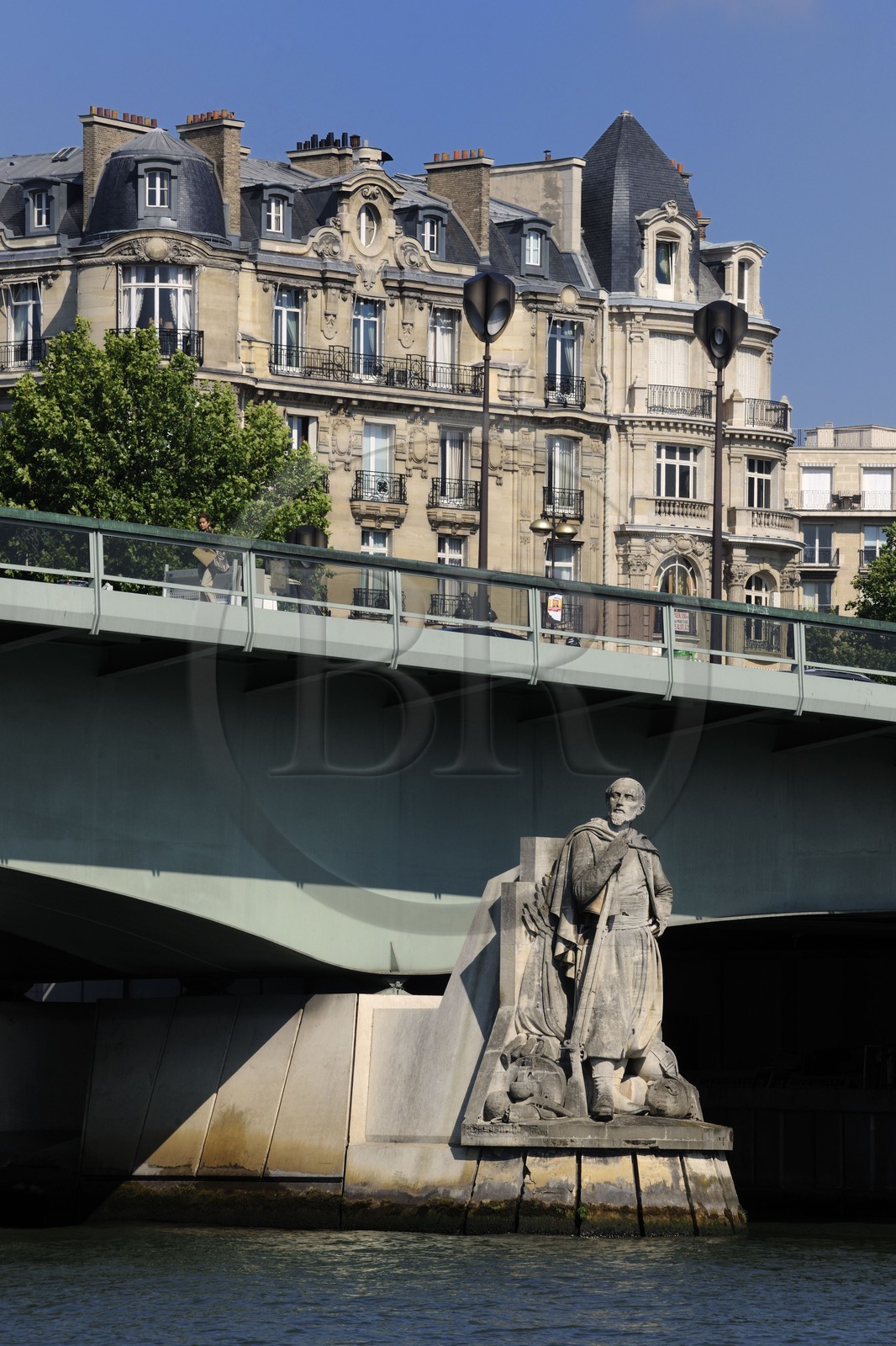 France, Paris (75), le Zouave du Pont de l'Alma sur la Seine