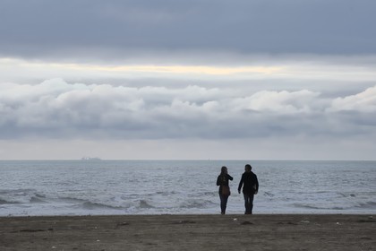 France, Calvados, Pays d'Auge, Deauville, the beach