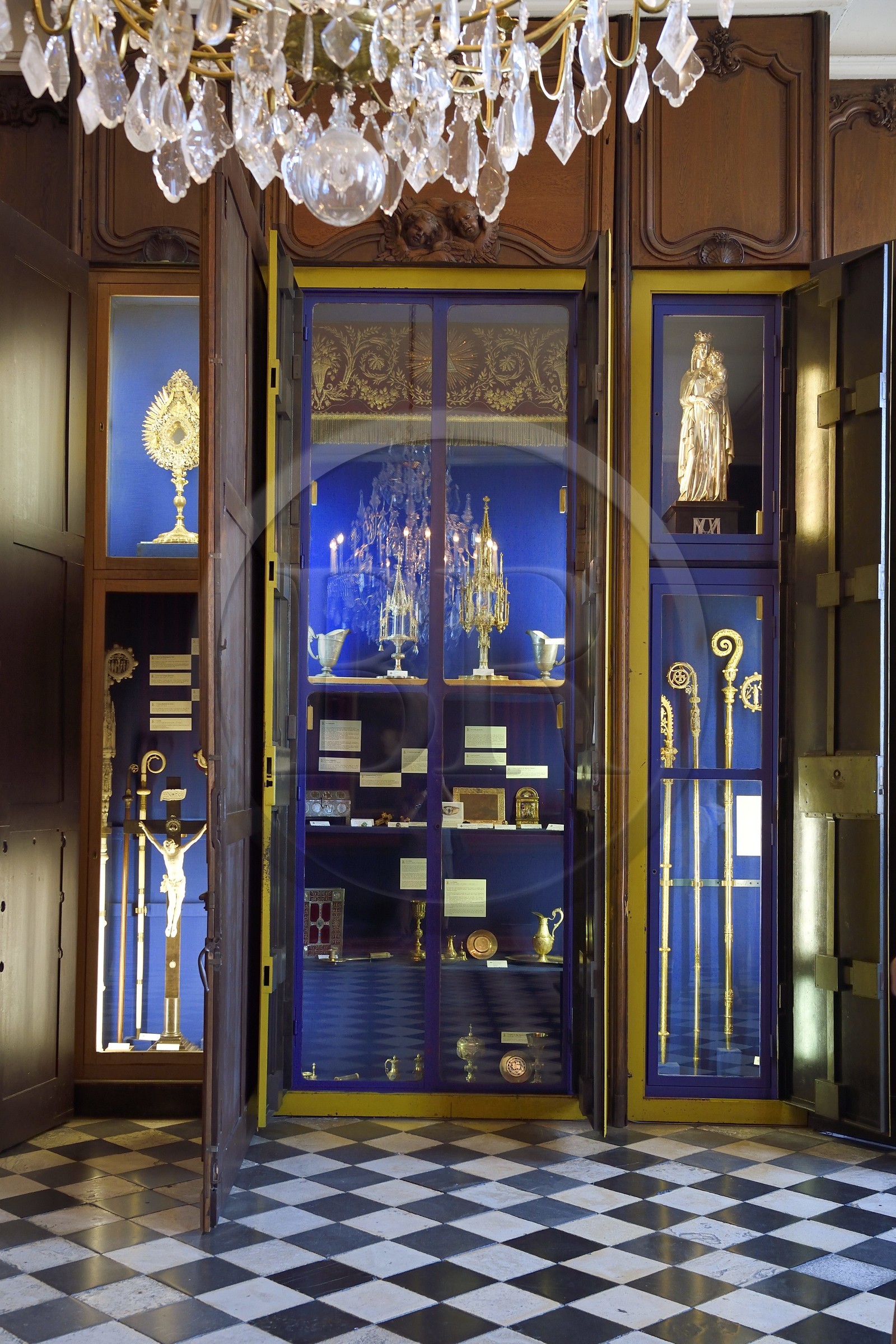 France, Moselle (57), Metz, la cathédrale Saint-Etienne, le trésor épiscopal