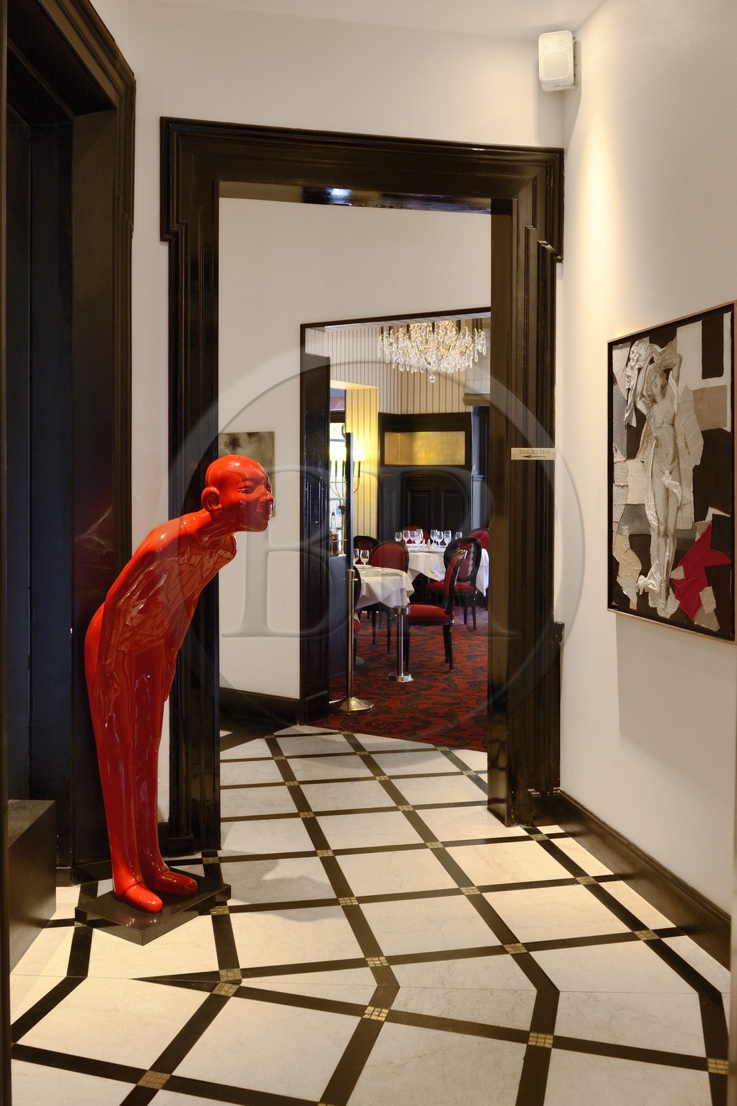 France, Marne (51), Reims, place Drouet d'Erlon, Grand Hotel Continental, restaurant Au Conti