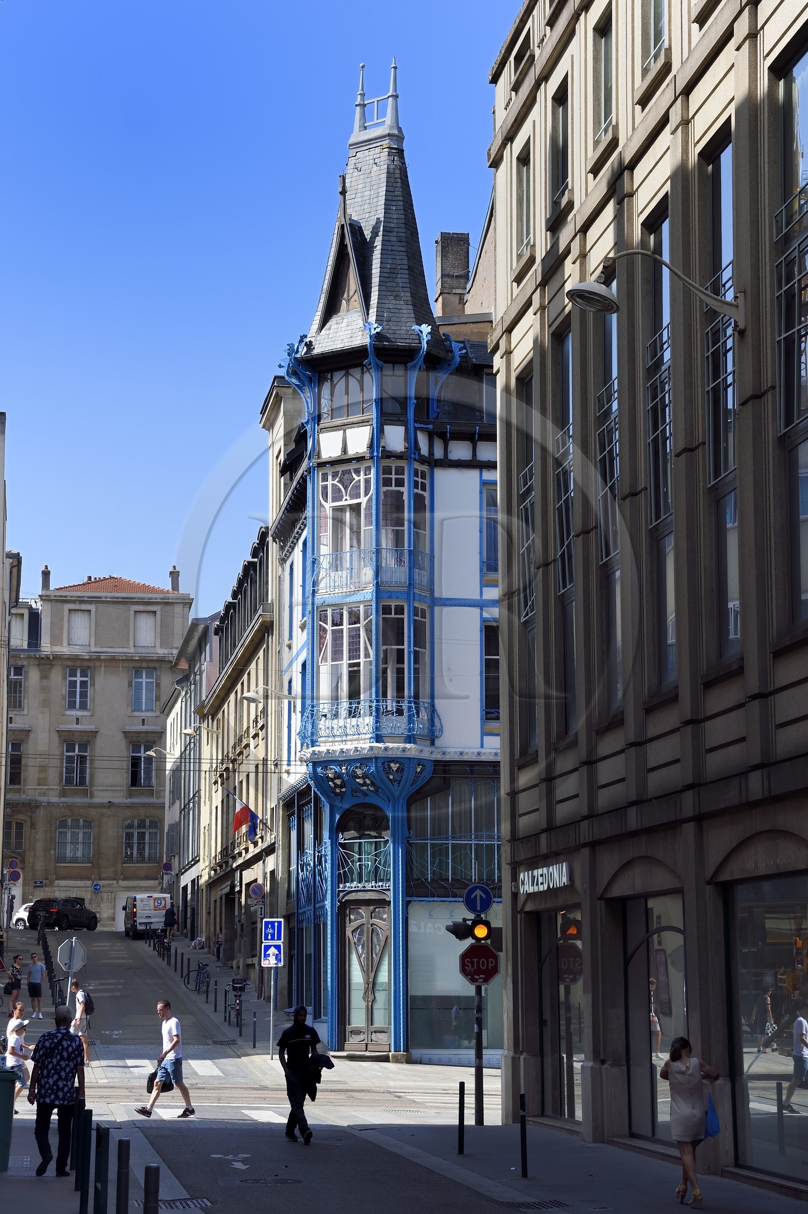 France, Meurthe-et-Moselle (54), Nancy, rue Saint-Jean, l’ancienne graineterie Génin-Louis de style Art Nouveau