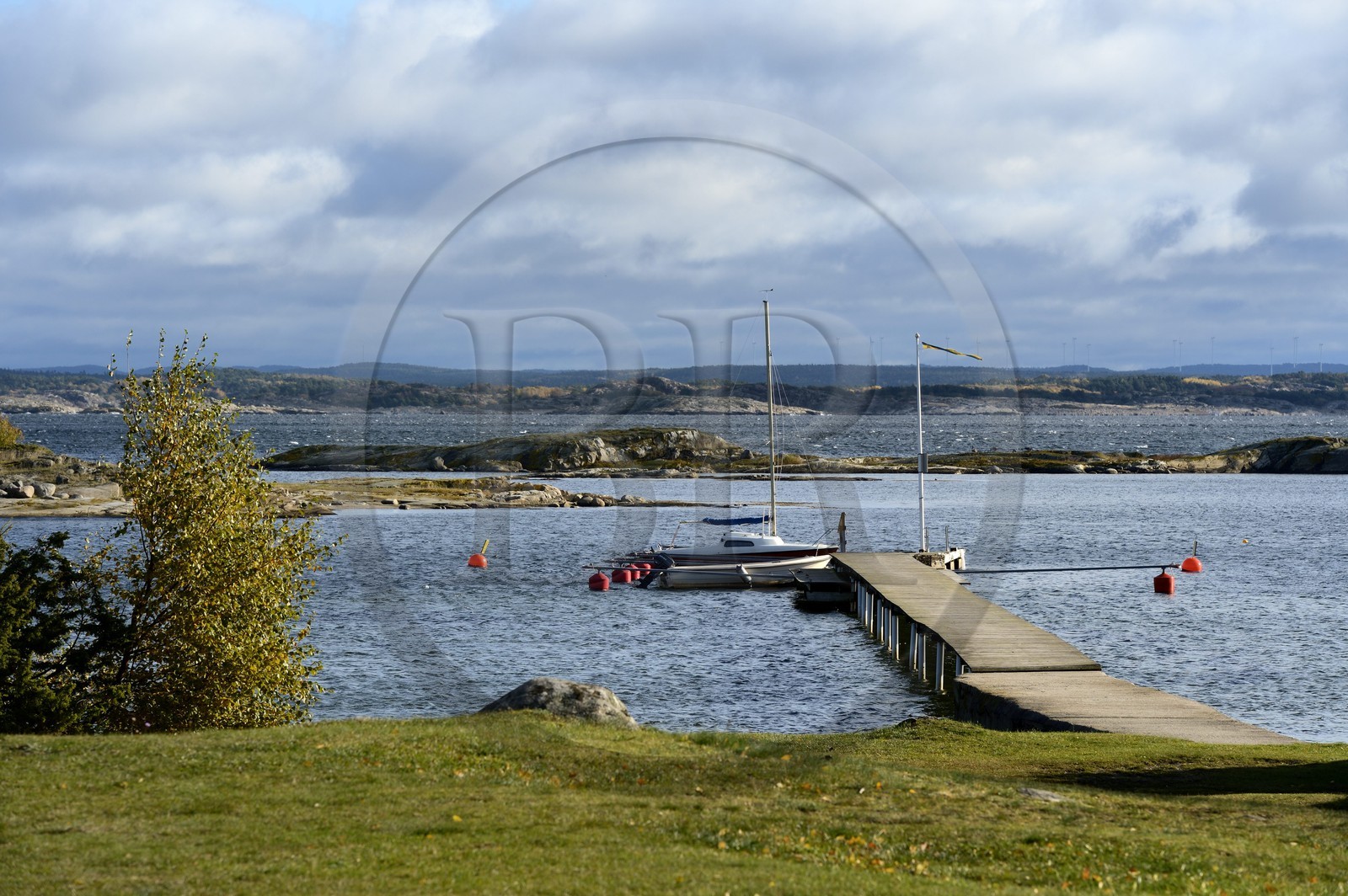 Suède, Västra Götaland, Iles Koster, Sydkoster, jetée de Bergdalen