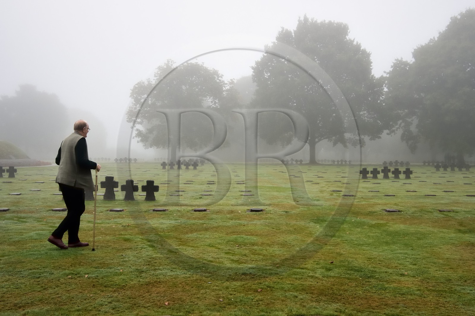 France, Calvados (14), La Cambe, Cimetière militaire allemand de la deuxième guerre mondiale