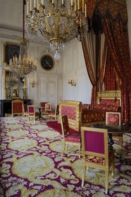 France, Yvelines, Chateau de Versailles, listed as World Heritage by UNESCO, the Grand Trianon, the Queen of Belguim's bedroom