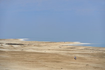 Israel, District sud,  plage de Ein Gedi sur la Mer Morte