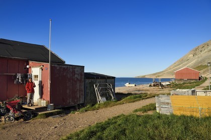 Groenland, cote Nord-Ouest, Murchison sound au nord de la baie de Baffin, Siorapaluk, village le plus septentrional du Groenland
