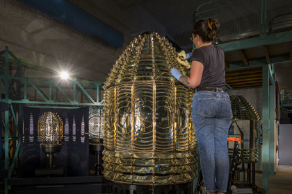 France, Finistère (29), Mer d'Iroise, Ile d'Ouessant, le phare du Créac’h, musée des Phares et Balises