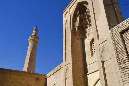 Iran, Isfahan province, Dasht-e Kavir desert, city of Nain also known as Naein, Jameh Mosque of Khorasani style is one of the oldest (9th century) in Iran and still in use