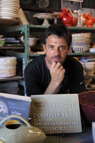 France, Gard, Uzes, Christophe Pichon from the Pichon pottery workshops