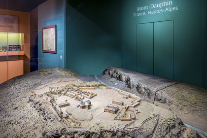 France, Paris, Hotel des Invalides, Army Museum, Musée des Plans-Reliefs (relief maps museum), model of the citadel of Mont-Dauphin made in 1709