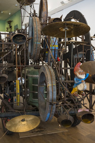 Switzerland, Basel, Tinguely Museum, detail of Meta-Harmony entitled Klamauk (1979) by Jean Tinguely