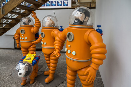 Belgique, Bruxelles, Centre belge de la bande dessinée (Musée de la BD) installé dans un batiment Art nouveau conçu par Victor Horta en 1906