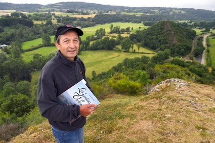 France, Puy de Dome, on the basalt mound of Saint-Pierre-Le-Chastel overlooking the Sioule valley, the agricultural engineer and geographer Yves Michelin, passionate about history and paleontology, is also the author of books and one of the actors in the classification of the Chaîne des Puys and the Faille de Limagne as World Heritage by Unesco