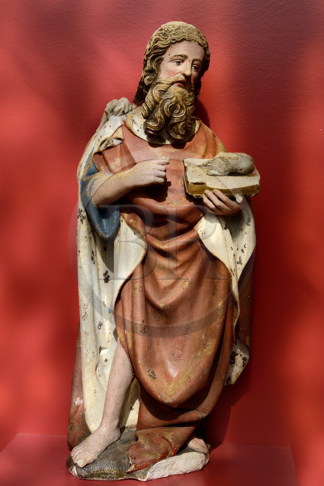 France, Meurthe-et-Moselle, Toul, Saint-Etienne cathedral, statue of Saint John the Baptist dating from the early 16th century