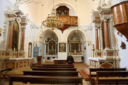 Croatia, Dalmatia, Krka National Park, the Visovac Franciscan Monastery, the church