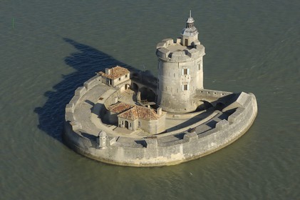 France, Charente-Maritime (17), bassin de Marennes-Oléron, Bourcefranc-le-Chapus, Fort Louvois ou Fort du Chapus (vue aérienne)