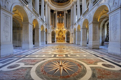 France, Yvelines (78), château de Versailles, classé Patrimoine Mondial de l'UNESCO, la Chapelle Royale, encore utilisée pour des concerts