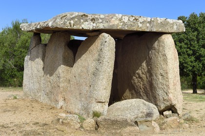 France, Corse du Sud, Sartene, archaeological site of Cauria, dolmen of Fontanaccia